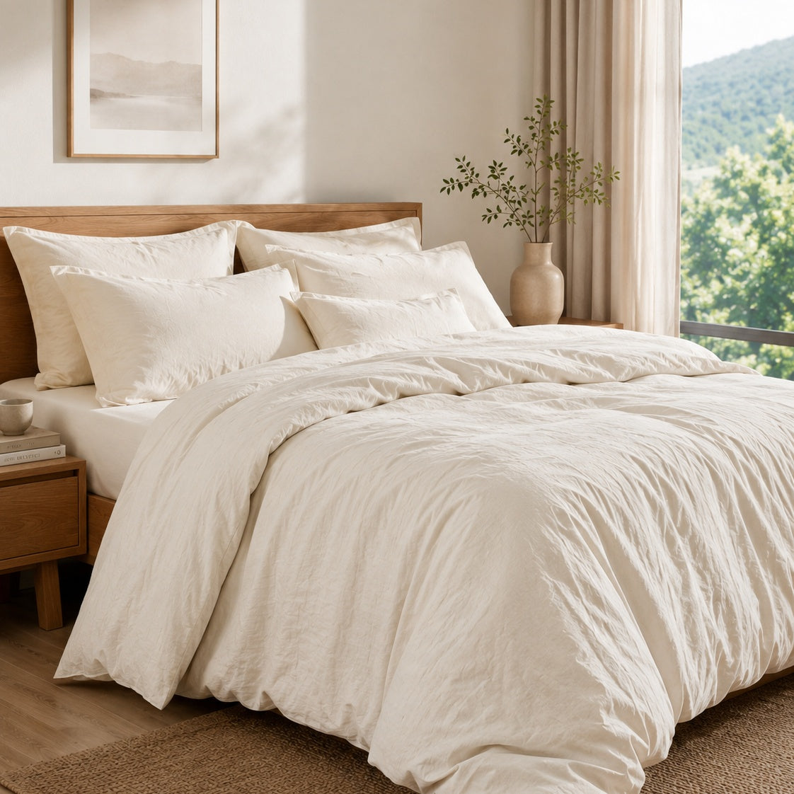 Solvessas™ CreamEase Washed Cotton Duvet Cover