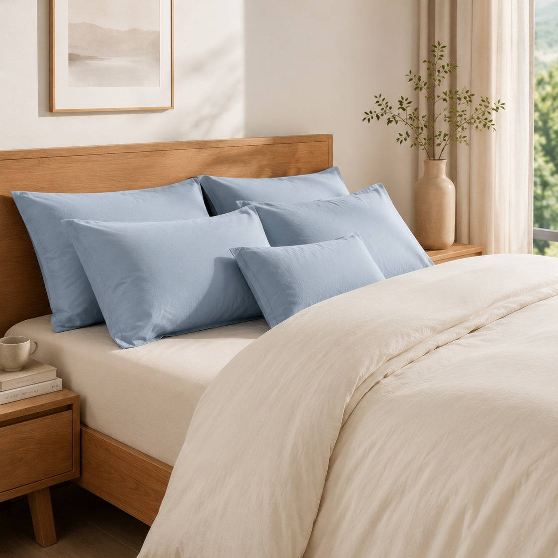Solvessas™ MistBlue Pure Pillowcase Set